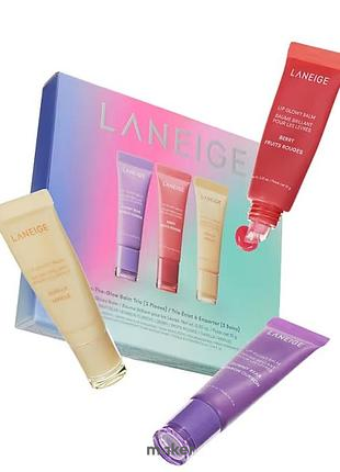 Laneige Lip Glowy Balm Trio Set &mdash; набір бальзамів для губ (3 &times; 10 г) Trio Set фото