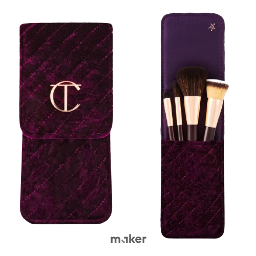 Charlotte Tilbury Charlotte&rsquo;s Magic Mini Brush Set &mdash; подарунковий набір міні-пензлів для макіяжу у бархатному клатчі Charlotte Brush Set фото