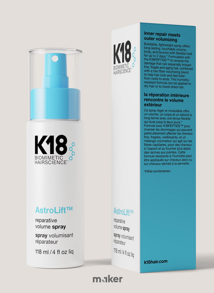 K18 Biomimetic Hairscience AstroLift Reparative Volume Spray &ndash; профессиональный спрей для объема и плотности волос 118ml K18 AstroLift фото