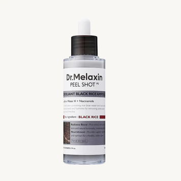 Dr.Melaxin PEEL SHOT Exfoliating Black Rice Ampoule - Ампула для обличчя з чорним рисом та кислотами - 80мл Black Rice фото